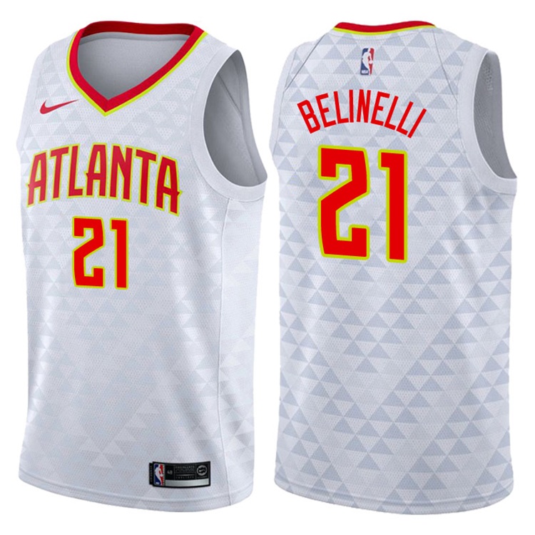2017-18 Season Marco Belinelli Atlanta Hawks #21 Association White Swingman Jersey