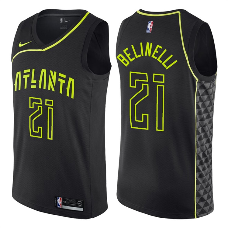 2017-18 Season Marco Belinelli Atlanta Hawks #21 City Edition Black Swingman Jersey
