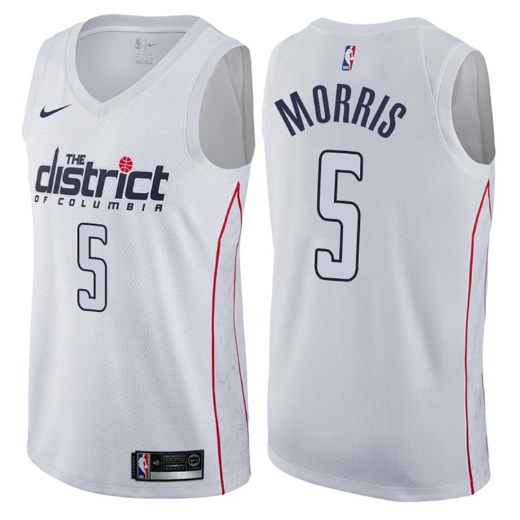 2017-18 Season Markieff Morris Washington Wizards #5 City Edition White Swingman Jersey