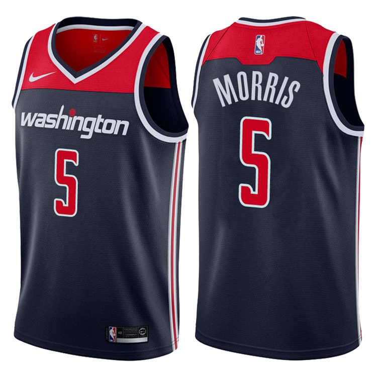 2017-18 Season Markieff Morris Washington Wizards #5 Statement Navy Swingman Jersey