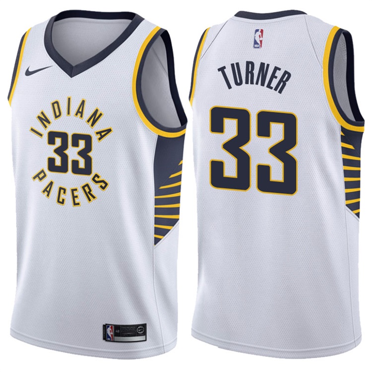 2017-18 Season Myles Turner Indiana Pacers #33 Association White Swingman Jersey