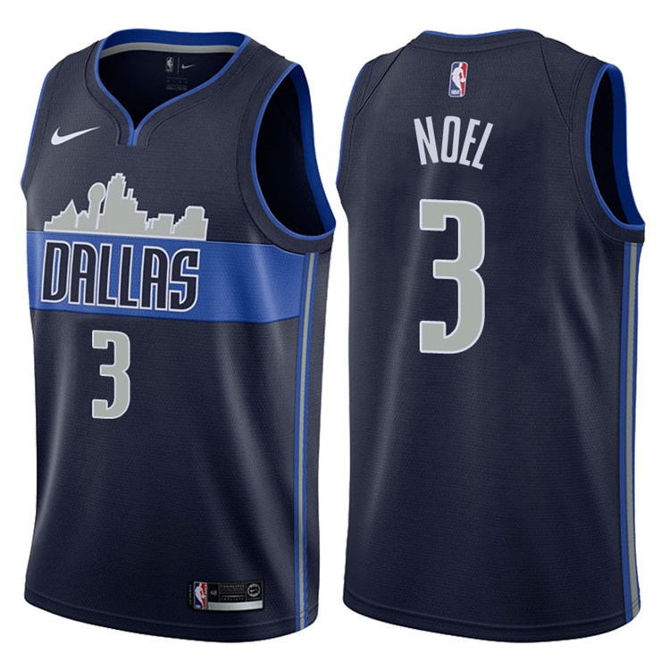 2017-18 Season Nerlens Noel Dallas Mavericks #3 Statement Navy Swingman Jersey 2017-18 Season Nerlens Noel Dallas Mavericks #3 Statement Navy Swingman Jersey
