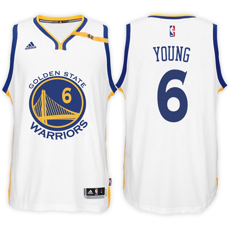 Nick Young Golden State Warriors #6 Home White New Swingman Jersey