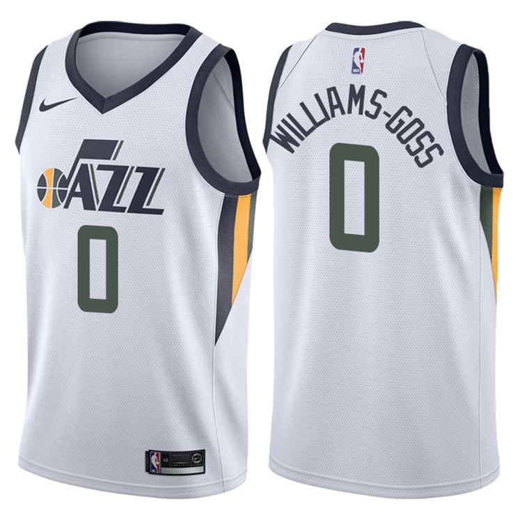 2017-18 Season Nigel Williams-Goss Utah Jazz #0 Association White Swingman Jersey