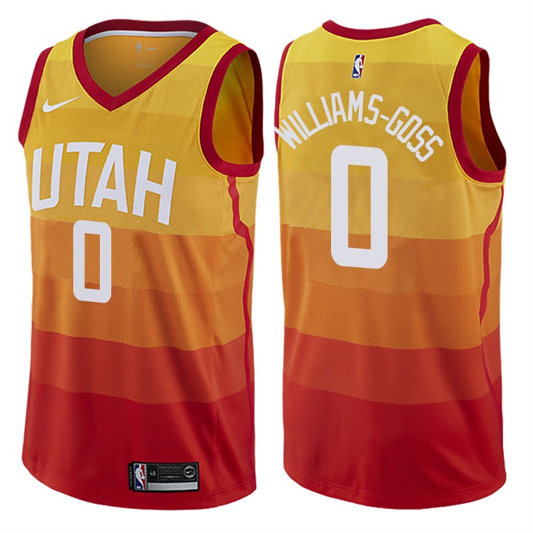 2017-18 Season Nigel Williams-Goss Utah Jazz #0 City Edition Red Swingman Jersey