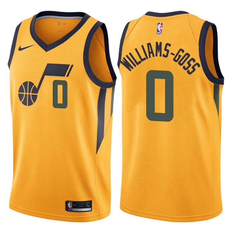 2017-18 Season Nigel Williams-Goss Utah Jazz #0 Statement Gold Swingman Jersey