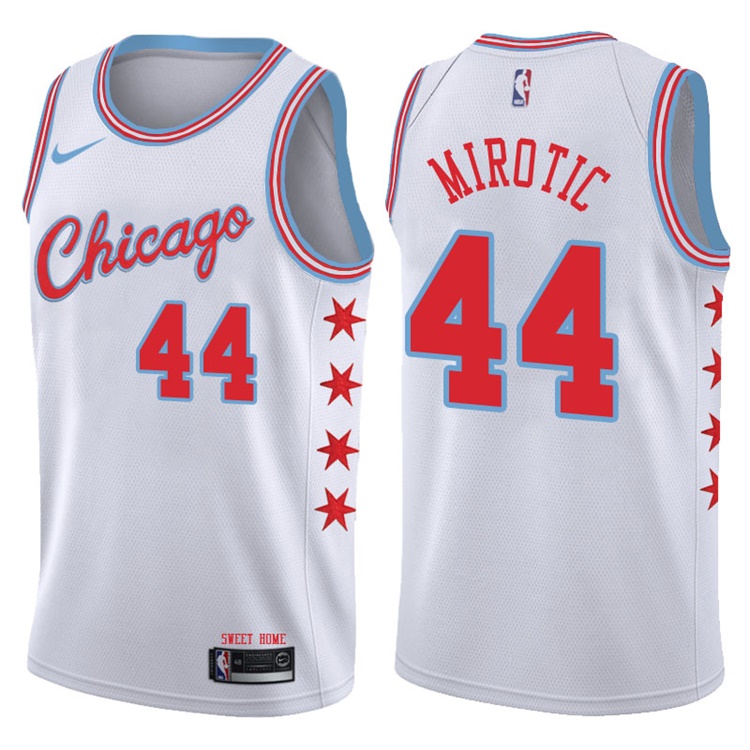 2017-18 Season Nikola Mirotic Chicago Bulls #44 City Edition White Swingman Jersey