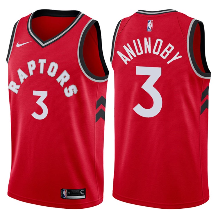 2017-18 Season OG Anunoby Toronto Raptors #3 Icon Red Swingman Jersey