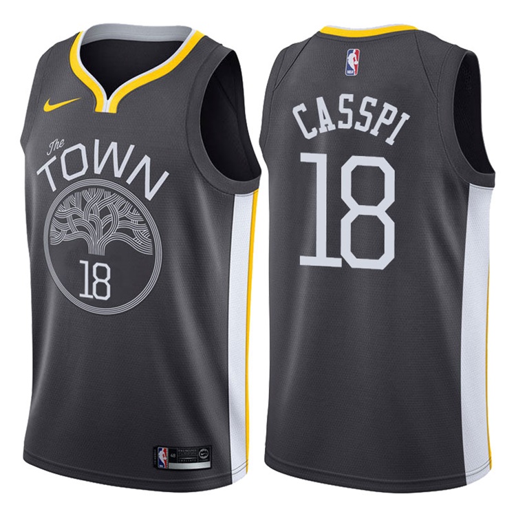 2017-18 Season Omri Casspi Golden State Warriors #18 Statement Gray Swingman Jersey 2017-18 Season Omri Casspi Golden State Warriors #18 Statement Gray Swingman Jersey