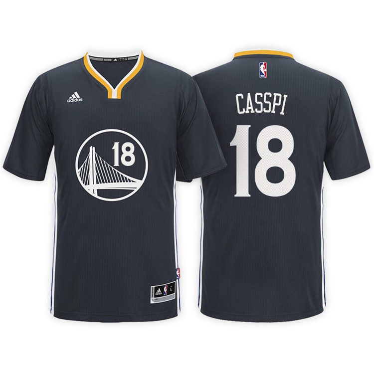 Omri Casspi Golden State Warriors #18 Alternate Black New Swingman Jersey Omri Casspi Golden State Warriors #18 Alternate Black New Swingman Jersey