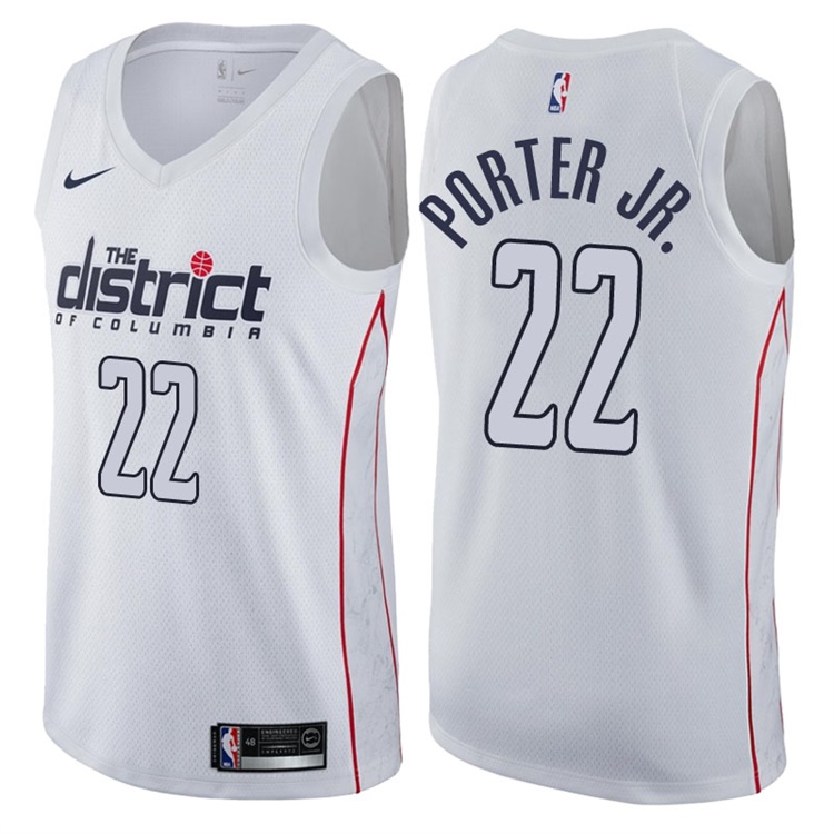 2017-18 Season Otto Porter Jr. Washington Wizards #22 White Swingman Jersey
