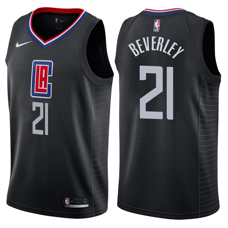 2017-18 Season Patrick Beverley Los Angeles Clippers #21 Statement Black Swingman Jersey