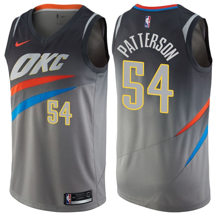 2017-18 Season Patrick Patterson Oklahoma City Thunder #54 City Edition Gray Swingman Jersey 2017-18 Season Patrick Patterson Oklahoma City Thunder #54 City Edition Gray Swingman Jersey
