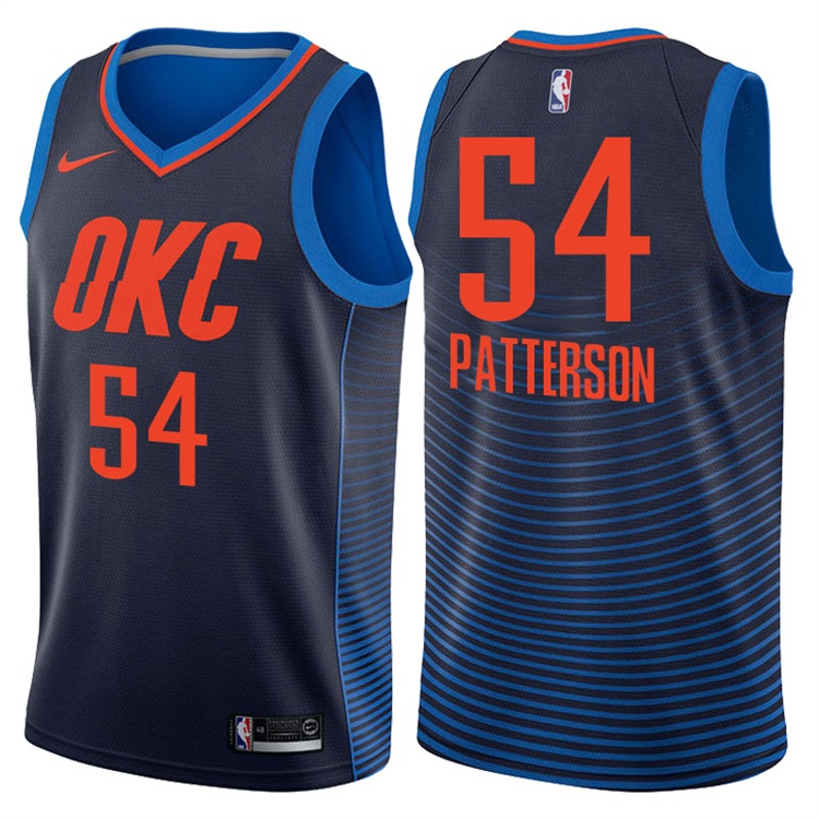 2017-18 Season Patrick Patterson Oklahoma City Thunder #54 Statement Navy Swingman Jersey 2017-18 Season Patrick Patterson Oklahoma City Thunder #54 Statement Navy Swingman Jersey