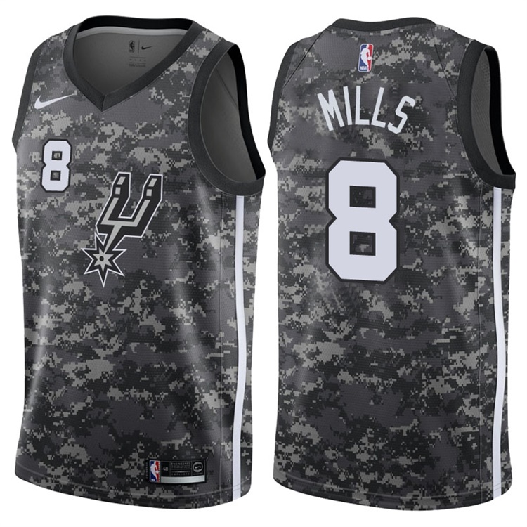 2017-18 Season Patty Mills San Antonio Spurs #8 City Edition Camo Swingman Jersey 2017-18 Season Patty Mills San Antonio Spurs #8 City Edition Camo Swingman Jersey