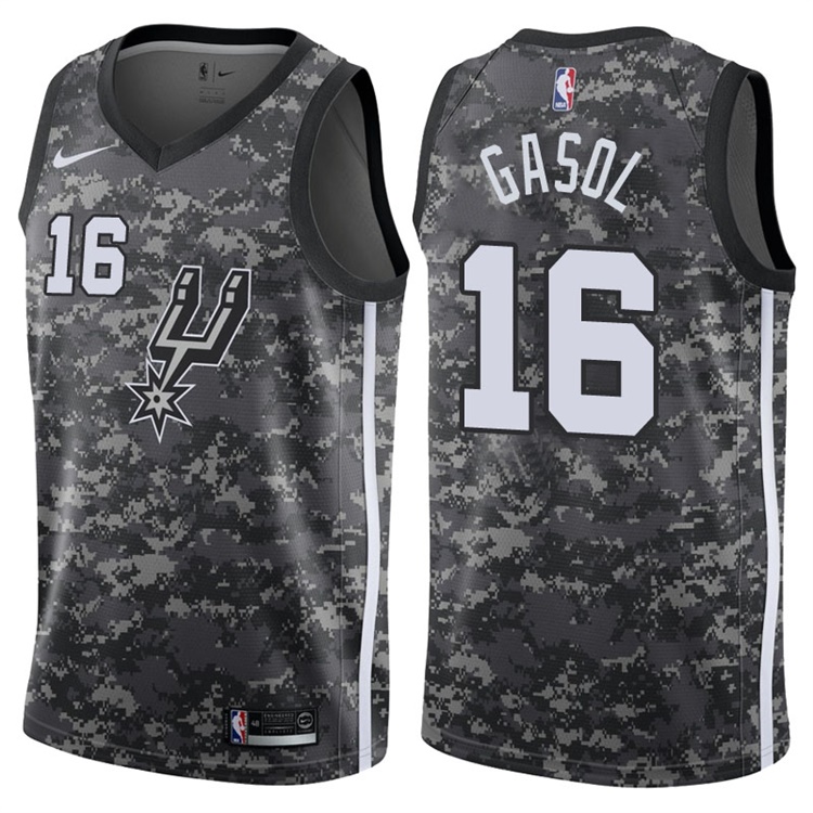 2017-18 Season Pau Gasol San Antonio Spurs #16 City Edition Camo Swingman Jersey 2017-18 Season Pau Gasol San Antonio Spurs #16 City Edition Camo Swingman Jersey