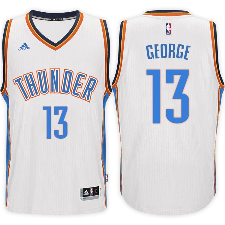 Paul George Oklahoma City Thunder #13 Home White New Swingman Jersey Paul George Oklahoma City Thunder #13 Home White New Swingman Jersey