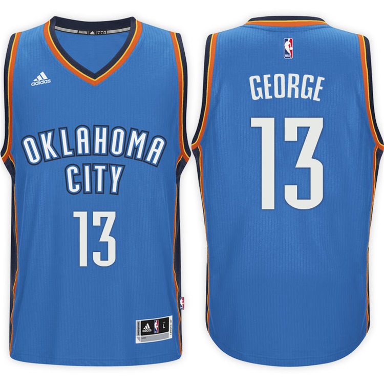 Paul George Oklahoma City Thunder #13 Road Blue New Swingman Jersey Paul George Oklahoma City Thunder #13 Road Blue New Swingman Jersey
