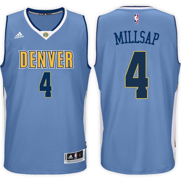 Paul Millsap Denver Nuggets #4 Road Blue New Swingman Jersey With 2023 NBA finals patch 
