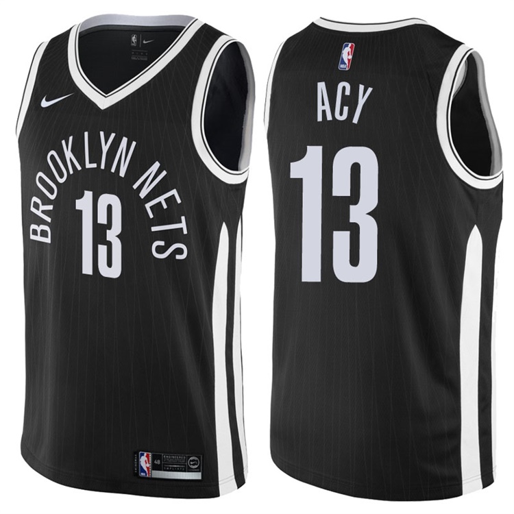 2017-18 Season Quincy Acy Brooklyn Nets #13 City Edition Black Swingman Jersey