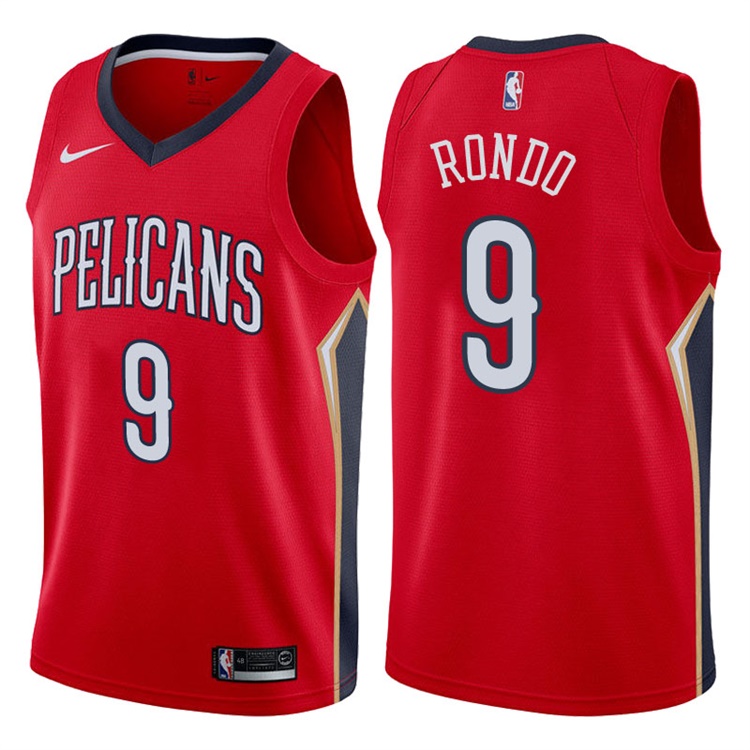2017-18 Season Rajon Rondo New Orleans Pelicans #9 Statement Red Swingman Jersey