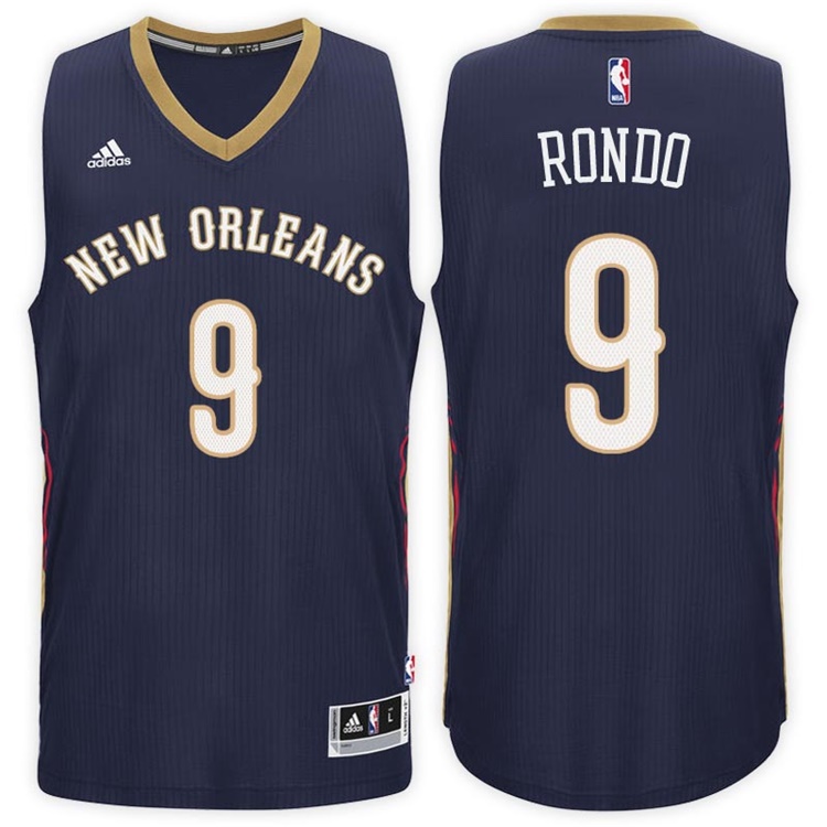 Rajon Rondo New Orleans Pelicans #9 Alternate Navy New Swingman Jersey