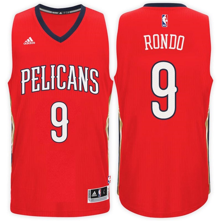 Rajon Rondo New Orleans Pelicans #9 Road Red New Swingman Jersey