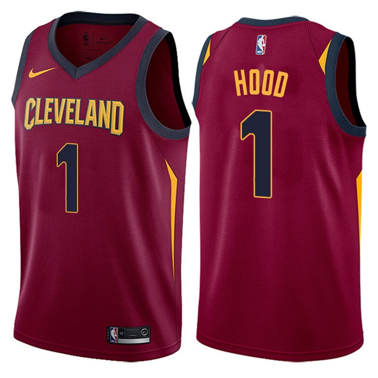2017-18 Season Rodney Hood Cleveland Cavaliers #1 Icon Wine Swingman Jersey