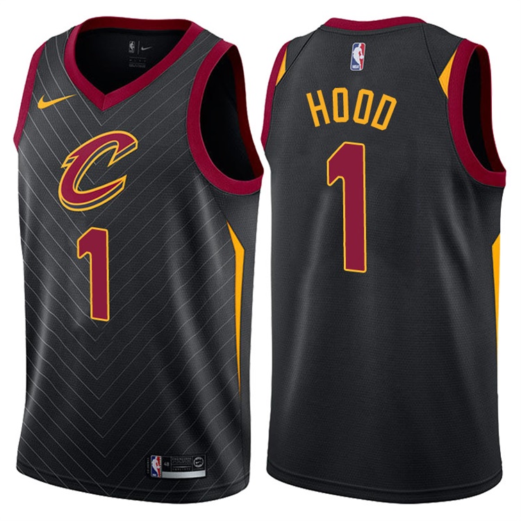 2017-18 Season Rodney Hood Cleveland Cavaliers #1 Statement Black Swingman Jersey