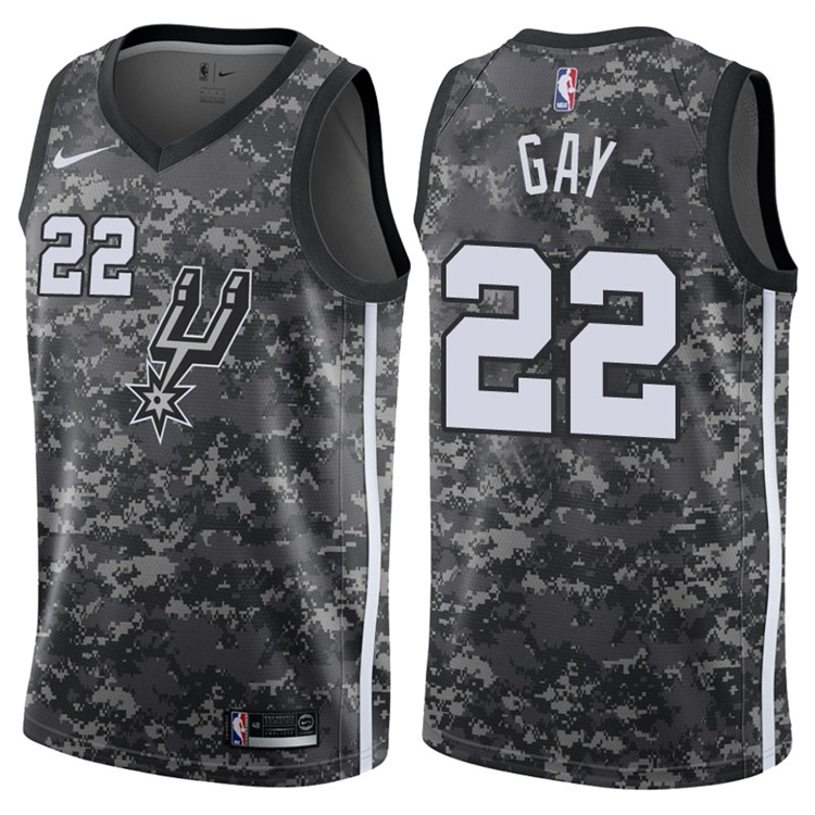 2017-18 Season Rudy Gay San Antonio Spurs #22 City Edition Camo Swingman Jersey
