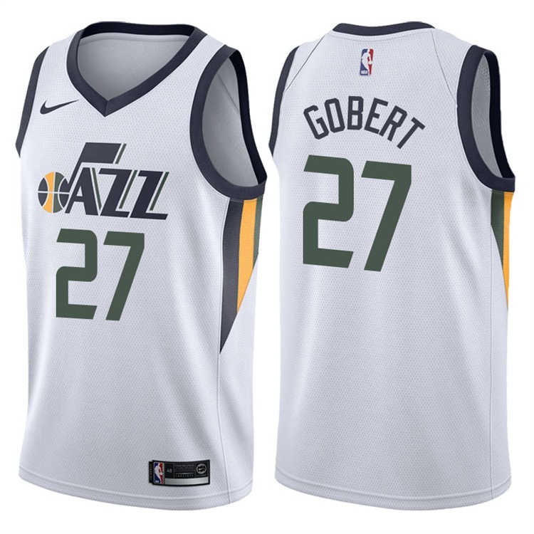 2017-18 Season Rudy Gobert Utah Jazz #27 Association White Swingman Jersey 2017-18 Season Rudy Gobert Utah Jazz #27 Association White Swingman Jersey