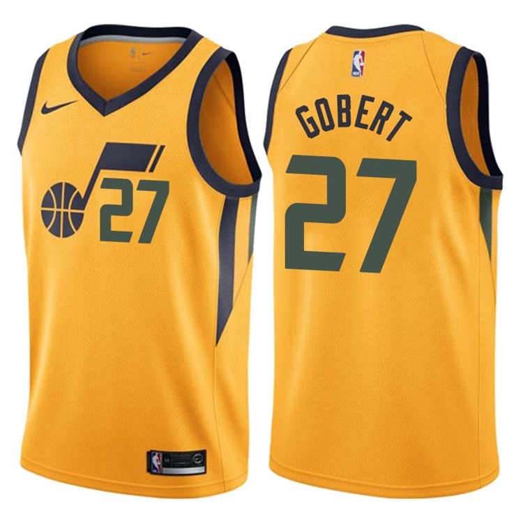 2017-18 Season Rudy Gobert Utah Jazz #27 Statement Gold Swingman Jersey 2017-18 Season Rudy Gobert Utah Jazz #27 Statement Gold Swingman Jersey
