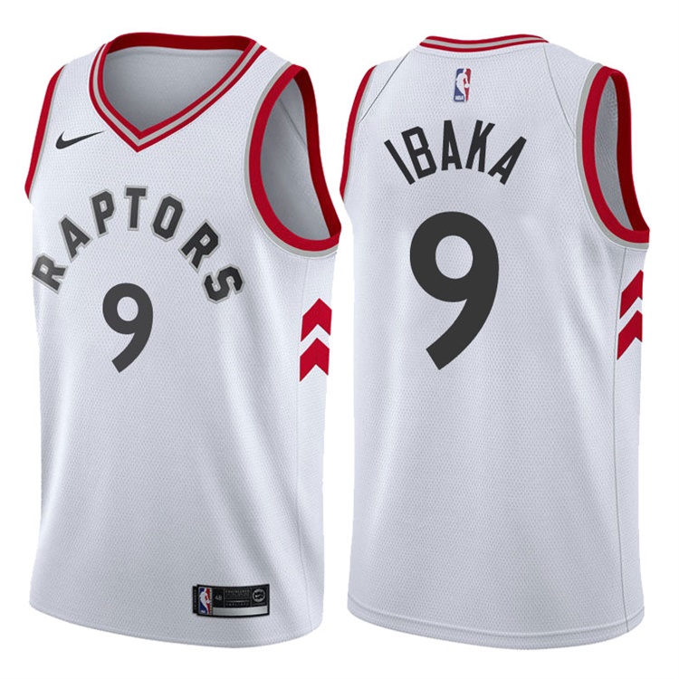 2017-18 Season Serge Ibaka Toronto Raptors #9 Association White Swingman Jersey