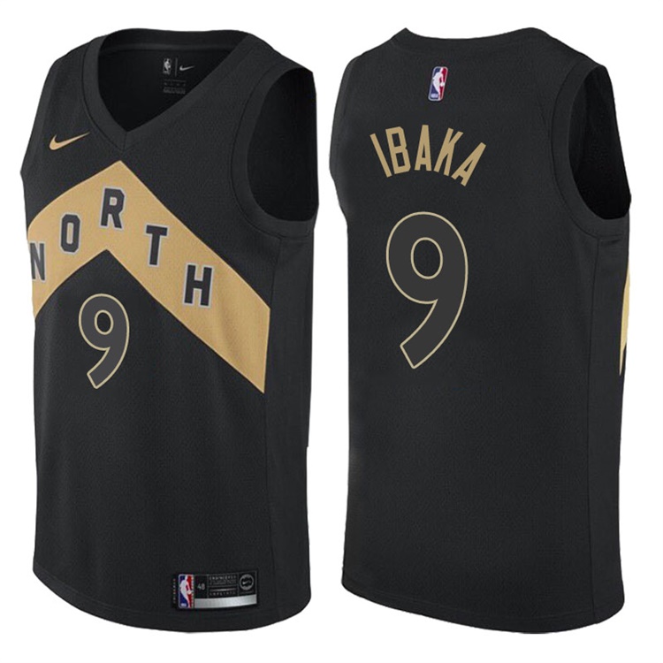 2017-18 Season Serge Ibaka Toronto Raptors #9 City Edition Black Swingman Jersey