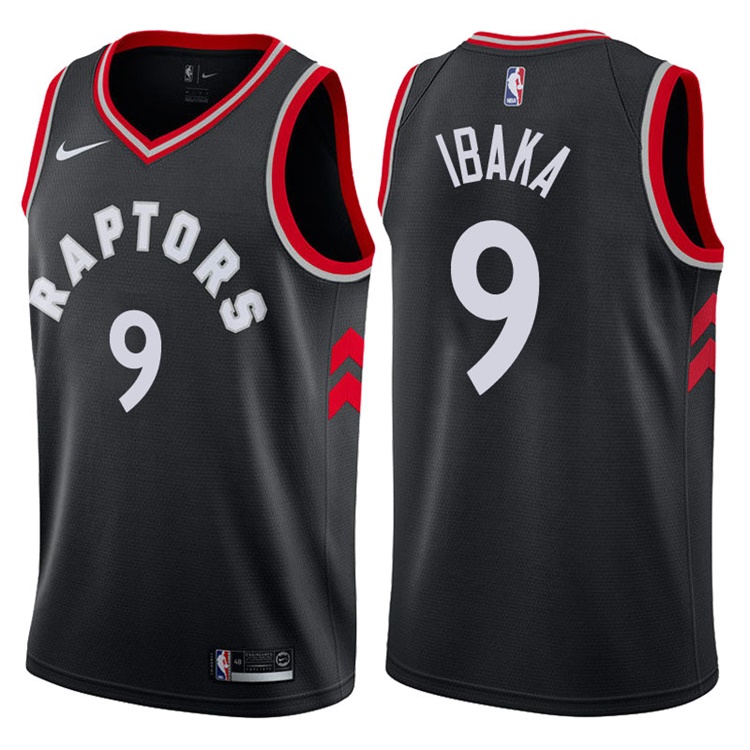 2017-18 Season Serge Ibaka Toronto Raptors #9 Statement Black Swingman Jersey