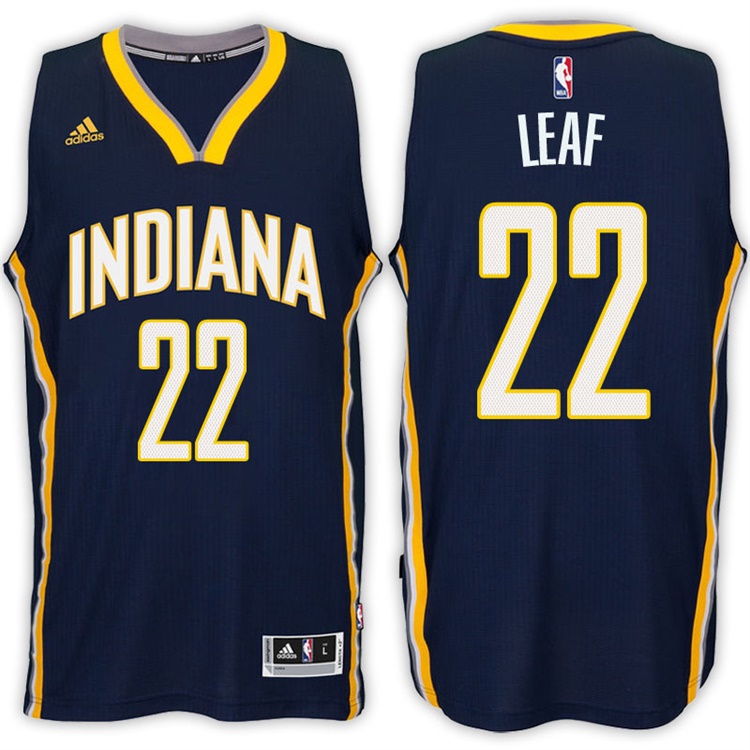 T.J. Leaf Indiana Pacers #22 Road Navy New Swingman Jersey