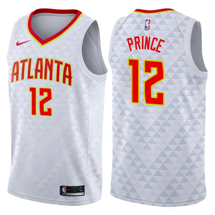2017-18 Season Taurean Prince Atlanta Hawks #12 Association White Swingman Jersey 2017-18 Season Taurean Prince Atlanta Hawks #12 Association White Swingman Jersey