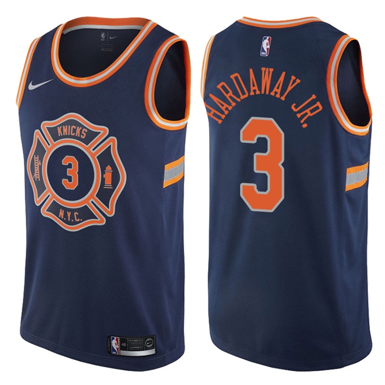 2017-18 Season Tim Hardaway Jr. New York Knicks #3 City Edition Navy Swingman Jersey 2017-18 Season Tim Hardaway Jr. New York Knicks #3 City Edition Navy Swingman Jersey