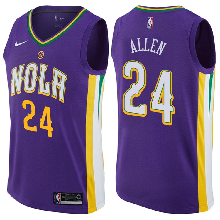 2017-18 Season Tony Allen New Orleans Pelicans #24 City Edition Purple Swingman Jersey