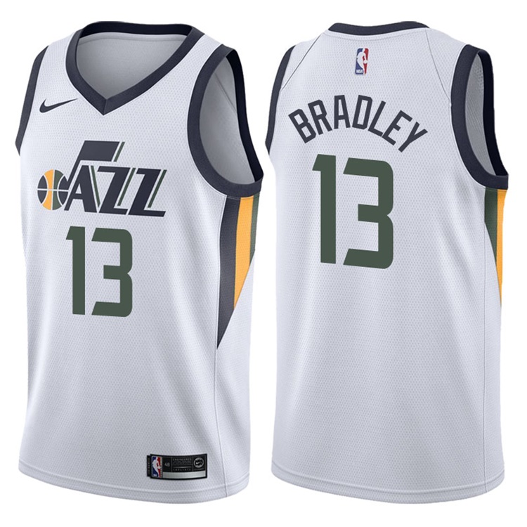 2017-18 Season Tony Bradley Utah Jazz #13 Association White Swingman Jersey 2017-18 Season Tony Bradley Utah Jazz #13 Association White Swingman Jersey