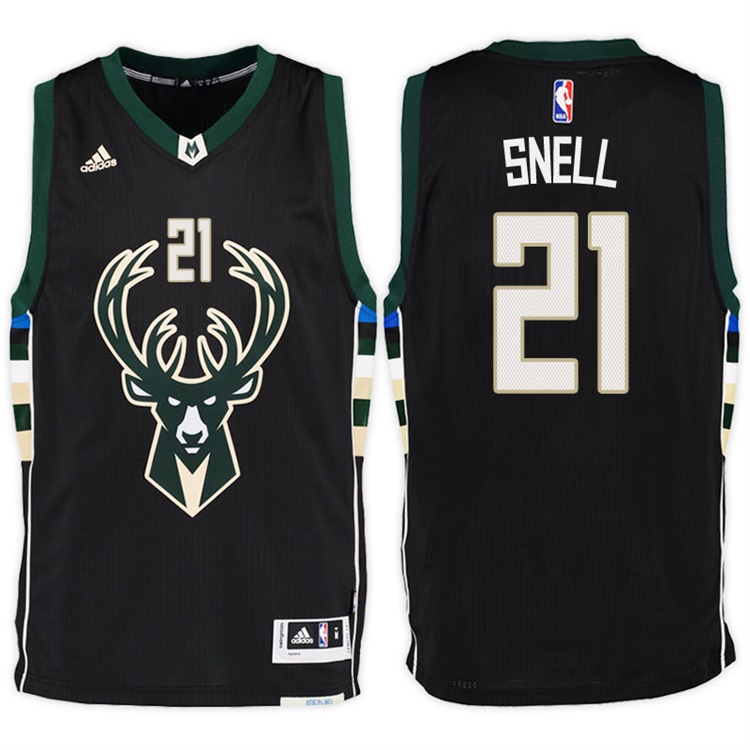 Tony Snell Milwaukee Bucks #21 Alternate Black New Swingman Jersey Tony Snell Milwaukee Bucks #21 Alternate Black New Swingman Jersey