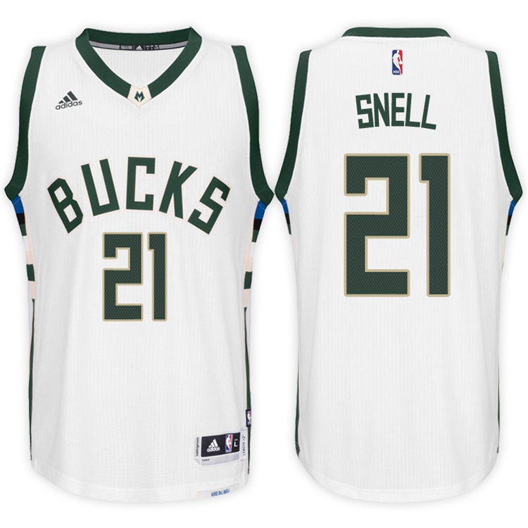 Tony Snell Milwaukee Bucks #21 Home White New Swingman Jersey Tony Snell Milwaukee Bucks #21 Home White New Swingman Jersey