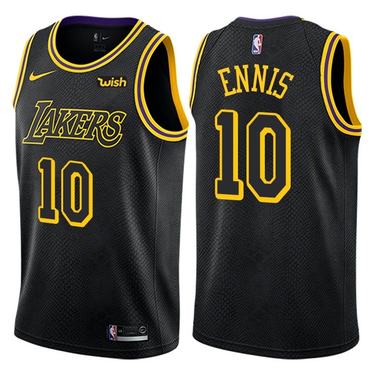 2017-18 Season Tyler Ennis Los Angeles Lakers #10 City Edition Black Swingman Jersey