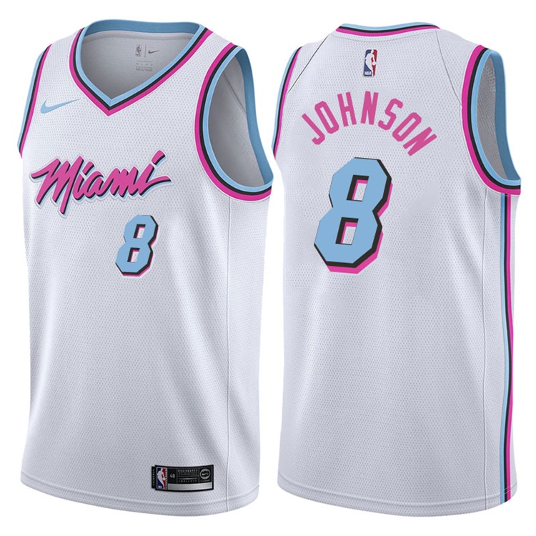 2017-18 Season Tyler Johnson Miami Heat #8 City Edition White Swingman Jersey