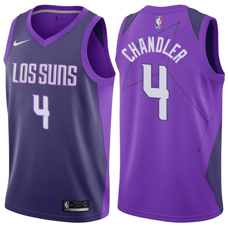 2017-18 Season Tyson Chandler Phoenix Suns #4 City Edition Purple Swingman Jersey 2017-18 Season Tyson Chandler Phoenix Suns #4 City Edition Purple Swingman Jersey