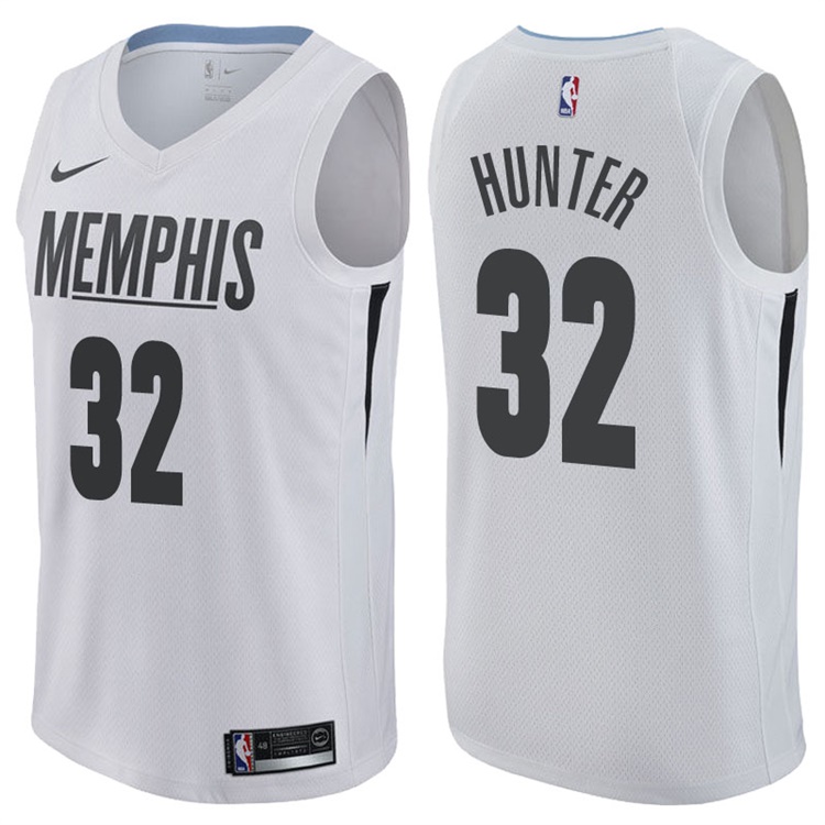 2017-18 Season Vince Hunter Memphis Grizzlies #32 City Edition White Swingman Jersey 2017-18 Season Vince Hunter Memphis Grizzlies #32 City Edition White Swingman Jersey