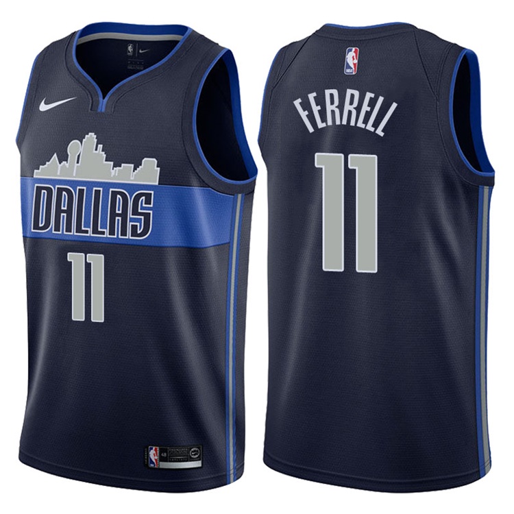 2017-18 Season Yogi Ferrell Dallas Mavericks #11 Statement Navy Swingman Jersey
