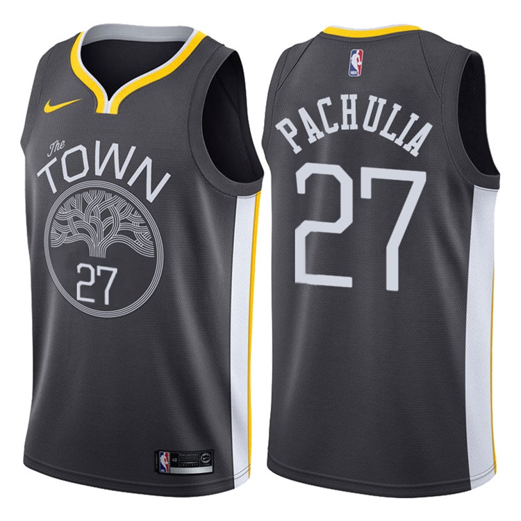 2017-18 Season Zaza Pachulia Golden State Warriors #27 Statement Gray Swingman Jersey 2017-18 Season Zaza Pachulia Golden State Warriors #27 Statement Gray Swingman Jersey
