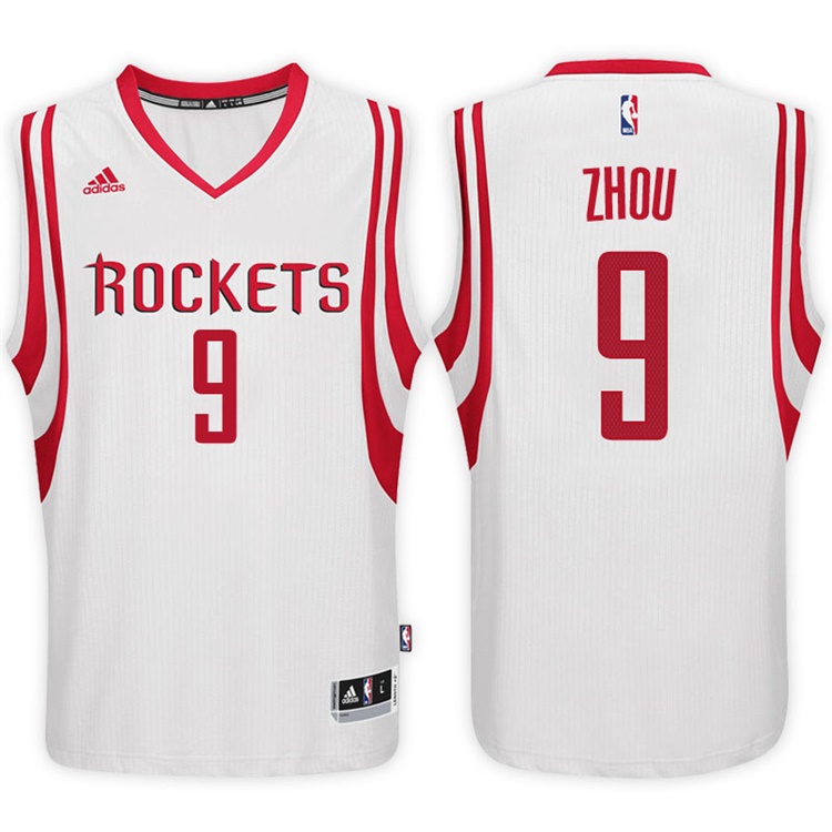 Zhou Qi Houston Rockets #9 Home White New Swingman Jersey