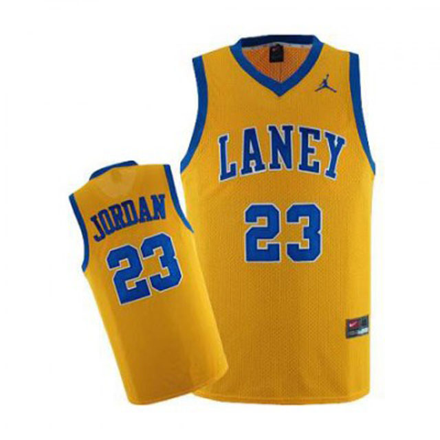Michael Jordan Emsley A. Laney High School #23 Gold Jersey Michael Jordan Emsley A. Laney High School #23 Gold Jersey